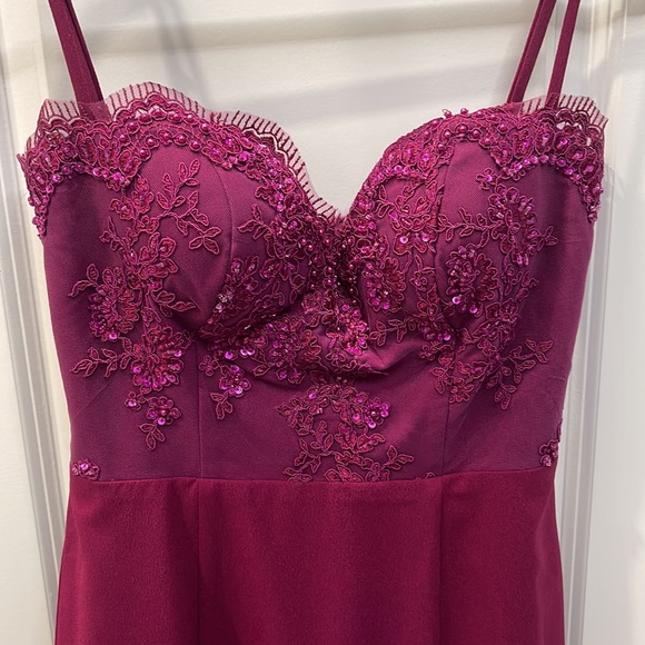 BARBIE FUCHSIA PINK MIDI DRESS WITH SEQUINS - Picture 3 of 3